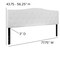 Flash Furniture King, Cambridge Headboard, White Fabric HG-HB1708-K-W-GG - alternate 4